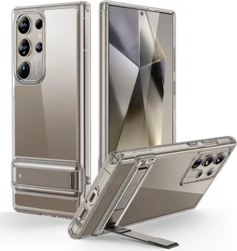 ESR Air Shield Samsung Galaxy S24 Ultra Hoesje Kickstand Transparant Grijs