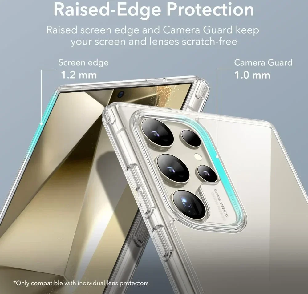 ESR Air Shield Samsung Galaxy S24 Ultra Hoesje Kickstand Transparant Grijs afbeelding 5