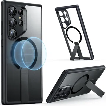 ESR Boost Flickstand Samsung S24 Ultra Hoesje MagSafe Clear Zwart