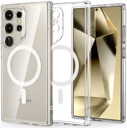 ESR Classic Hybrid Samsung S24 Ultra Hoesje MagSafe Transparant afbeelding