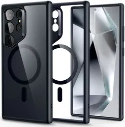 ESR Classic Hybrid Samsung S24 Ultra Hoesje MagSafe Transparant Zwart afbeelding