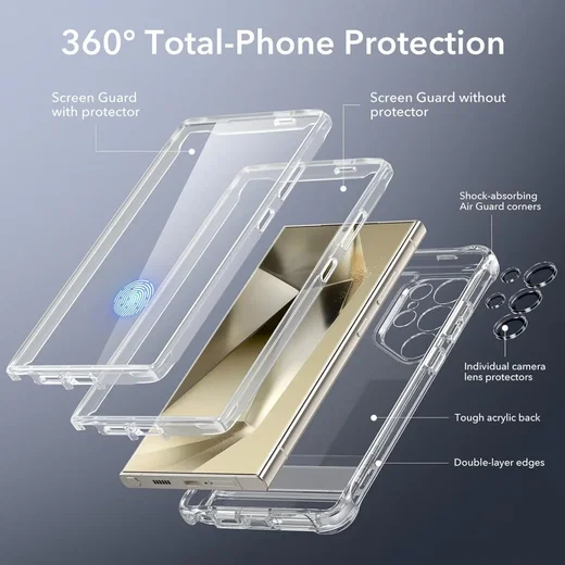 ESR Armor Kickstand Samsung Galaxy S24 Ultra Hoesje Transparant afbeelding 2