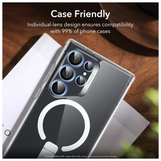 ESR Samsung Galaxy S24 Ultra Camera Lens Protector Zwart afbeelding 5