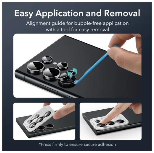 ESR Samsung Galaxy S24 Ultra Camera Lens Protector Zwart afbeelding 6