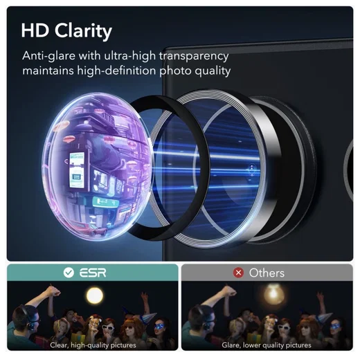 ESR Samsung Galaxy S24 Ultra Camera Lens Protector Zwart afbeelding 4