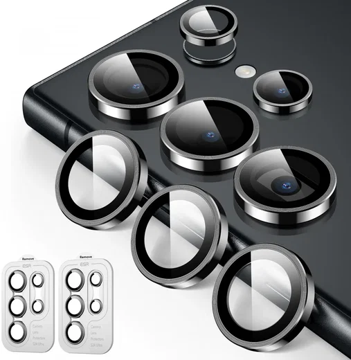 ESR Samsung Galaxy S24 Ultra Camera Lens Protector Zwart 2-Pack afbeelding 2