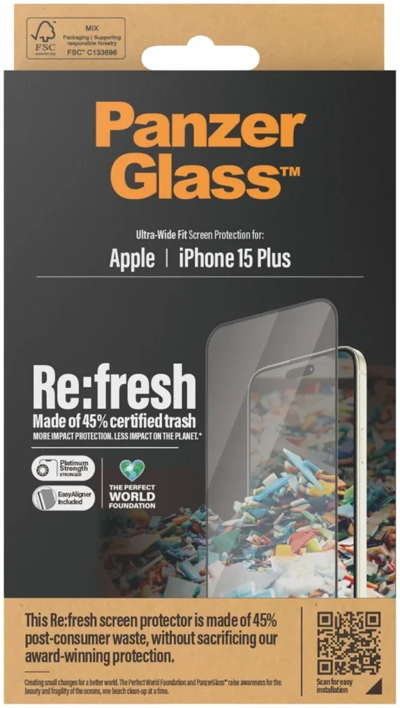 PanzerGlass Refresh Ultra-Wide iPhone 15 Plus Protector Easyaligner afbeelding 3