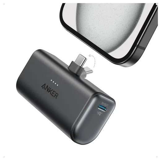 Anker Nano (22.5W) 5.000 mAh Mini Powerbank met USB-C Connector Zwart afbeelding 1