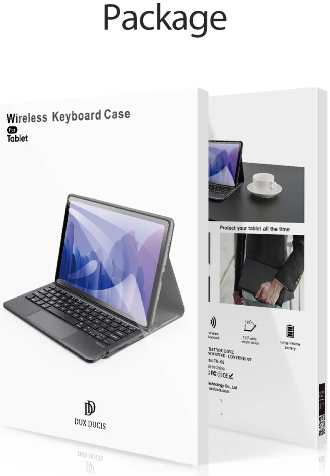 Dux Ducis Samsung Galaxy Tab A9 Hoes met Bluetooth Toetsenbord afbeelding 10