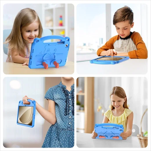 Dux Ducis Panda Samsung Galaxy Tab A11 Plus/Tab A9 Plus Kinder Tablethoes Blauw afbeelding 9