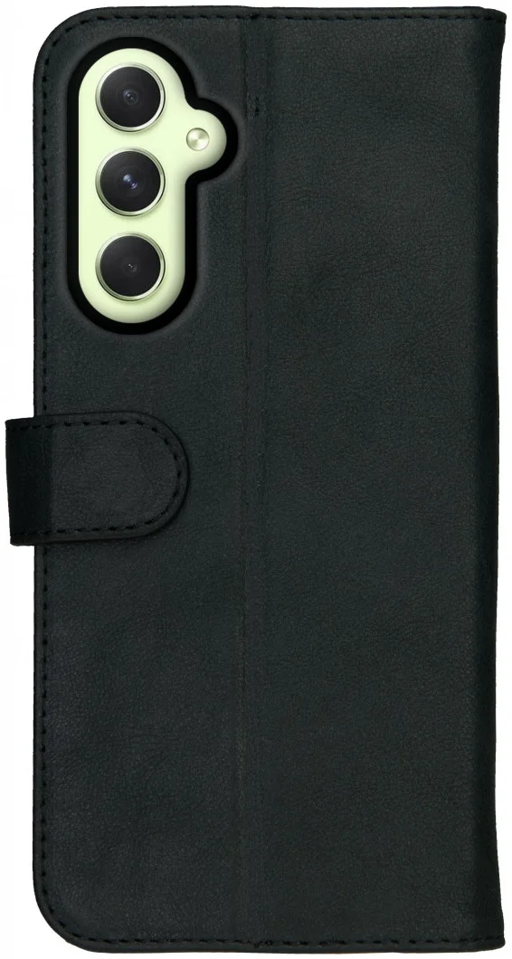 Rosso Deluxe Samsung Galaxy A35 Hoesje Echt Leer Book Case Zwart afbeelding 9