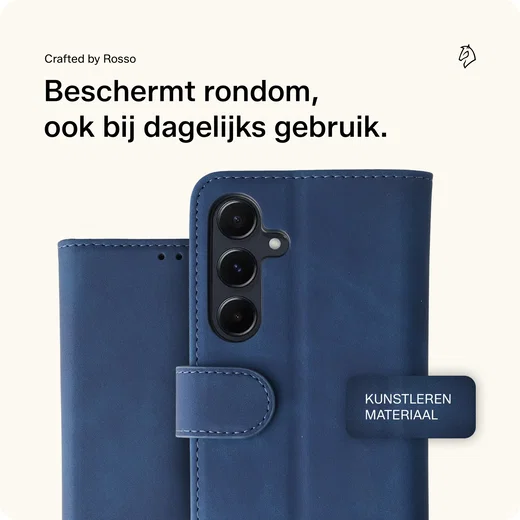 Rosso Element Samsung Galaxy A55 Hoesje Book Case Wallet Blauw afbeelding 2