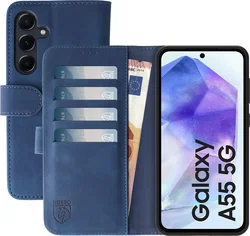 Rosso Element Samsung Galaxy A55 Hoesje Book Case Wallet Blauw afbeelding