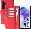 Rosso Element Samsung Galaxy A55 Hoesje Book Case Wallet Rood
