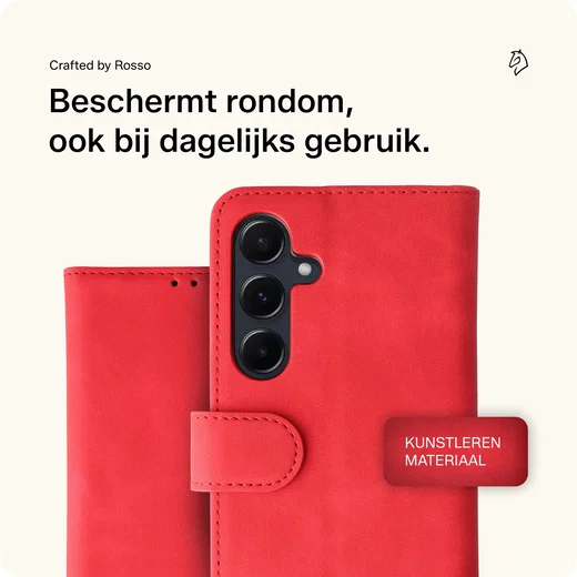 Rosso Element Samsung Galaxy A55 Hoesje Book Case Wallet Rood afbeelding 3