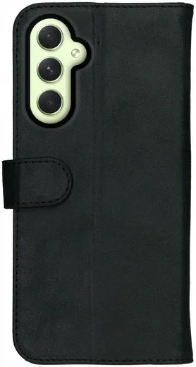 Rosso Deluxe Samsung Galaxy A55 Hoesje Echt Leer Book Case Zwart afbeelding 7