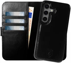 Rosso Elite Samsung S23 FE Hoesje MagSafe Book Case Leer Zwart afbeelding