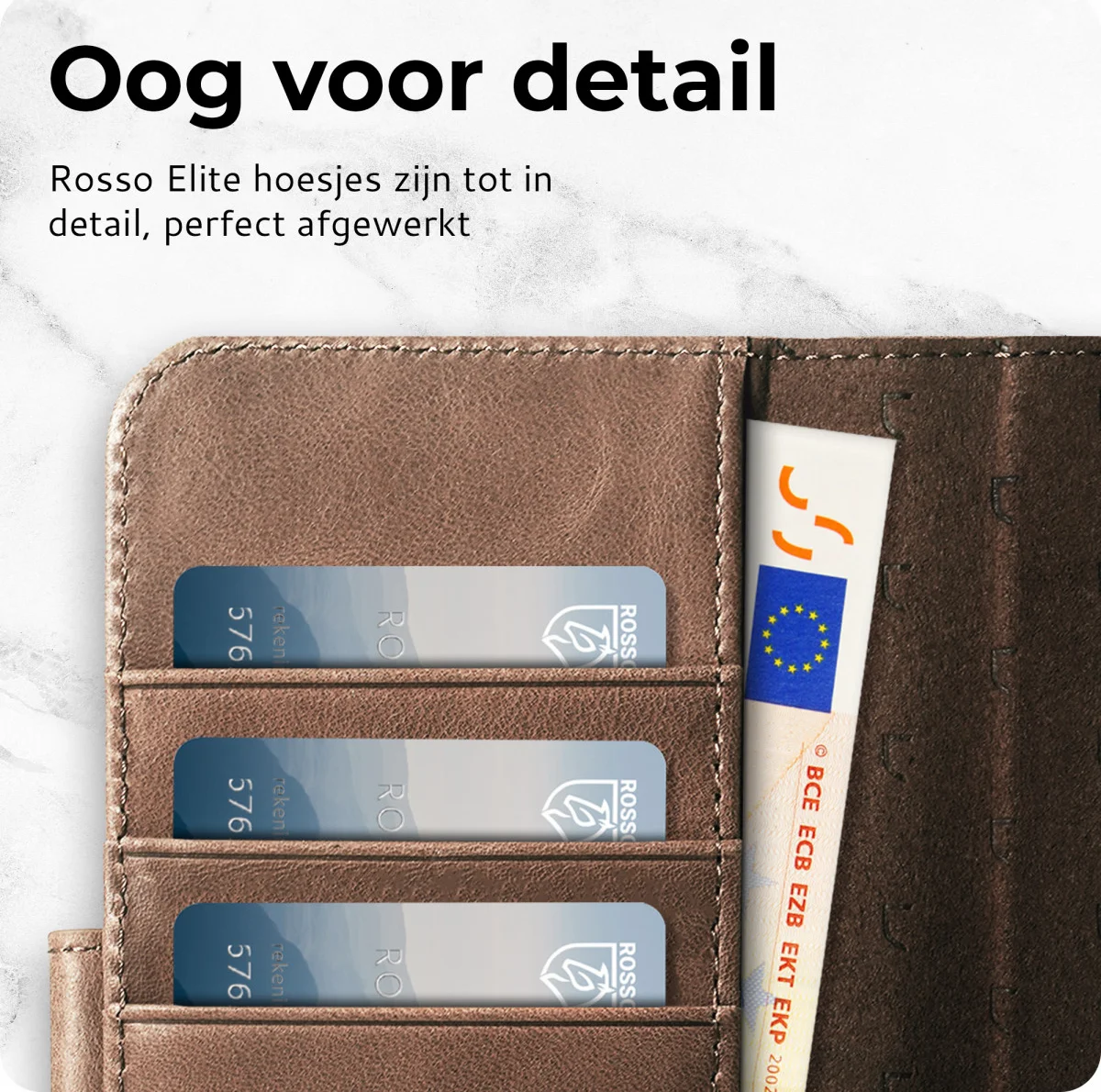 Rosso Elite Samsung S23 FE Hoesje MagSafe Book Case Leer Bruin afbeelding 9