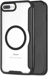 Apple iPhone 7 Plus / 8 Plus Hoesje met MagSafe Book Case Zwart afbeelding