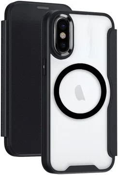 Apple iPhone X / XS Hoesje met MagSafe Book Case Zwart