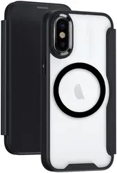Apple iPhone X / XS Hoesje met MagSafe Book Case Zwart afbeelding