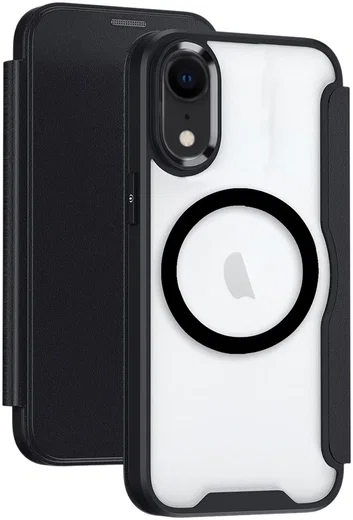 Apple iPhone XR Hoesje met MagSafe Book Case Zwart afbeelding 1