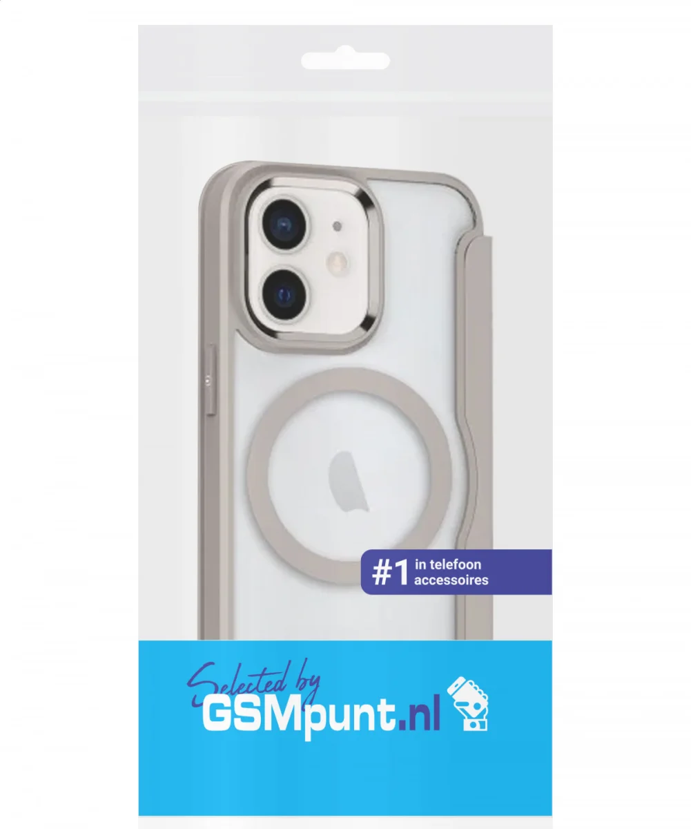 Apple iPhone 11 Hoesje met MagSafe Book Case Khaki afbeelding 7
