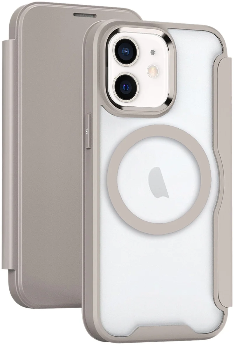 Apple iPhone 11 Hoesje met MagSafe Book Case Khaki afbeelding 1