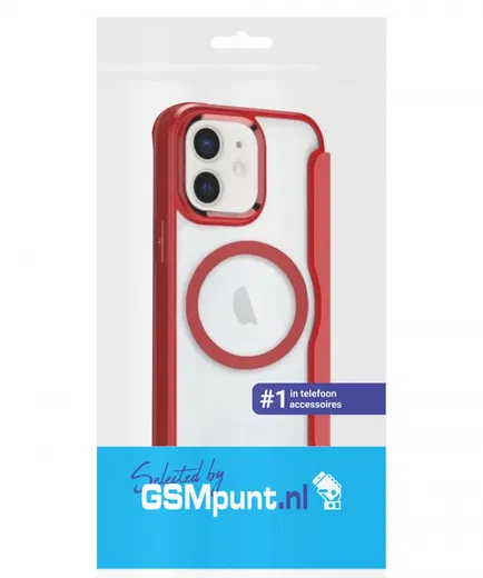 Apple iPhone 12 / 12 Pro Hoesje met MagSafe Book Case Rood afbeelding 7