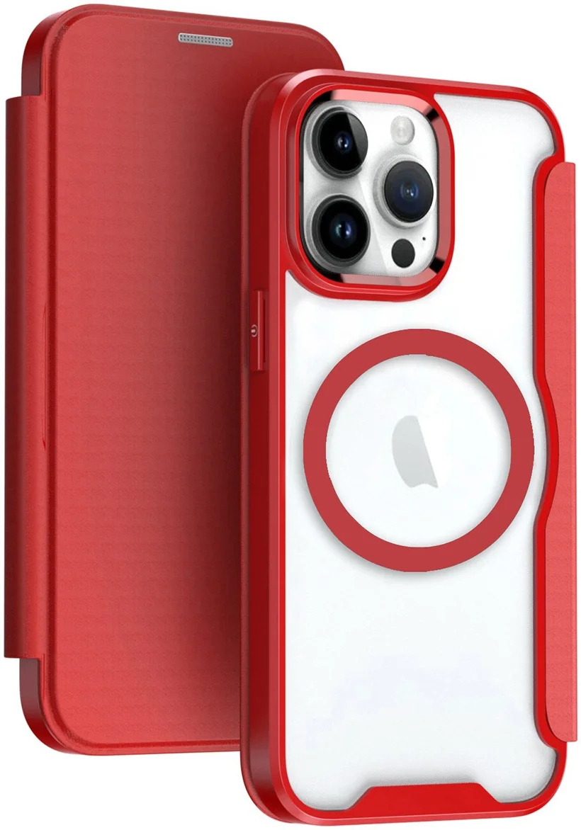 Apple iPhone 12 / 12 Pro Hoesje met MagSafe Book Case Rood afbeelding 1