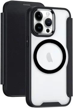 Apple iPhone 12 Pro Max Hoesje met MagSafe Book Case Zwart