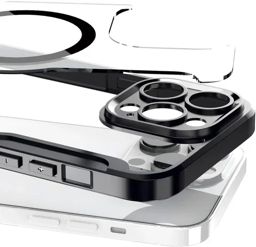 Apple iPhone 12 Pro Max Hoesje met MagSafe Book Case Zwart afbeelding 7