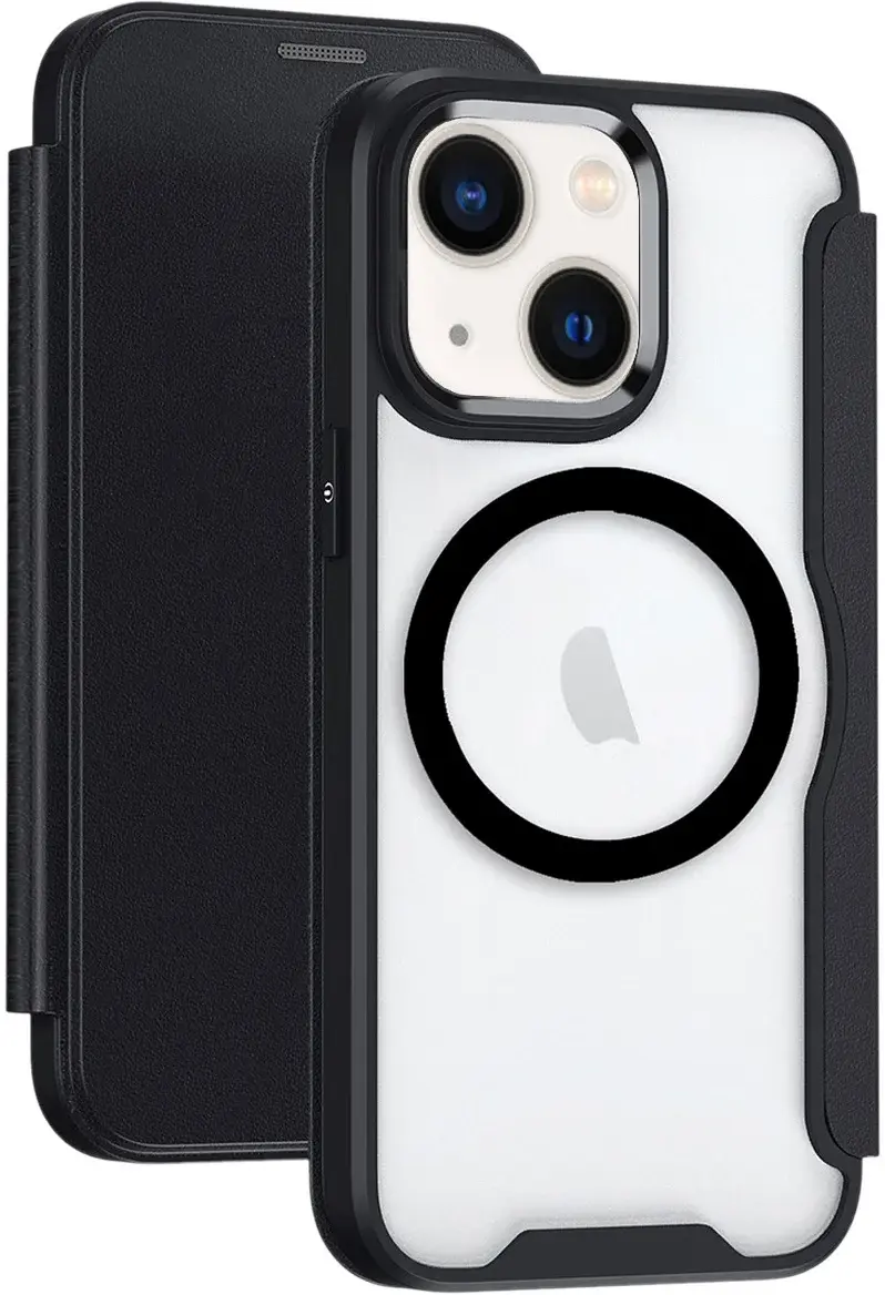 Apple iPhone 13 / 14 Hoesje met MagSafe / Qi2 Book Case Zwart afbeelding 1