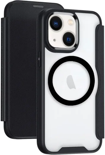 Apple iPhone 13 / 14 Hoesje met MagSafe / Qi2 Book Case Zwart afbeelding 1