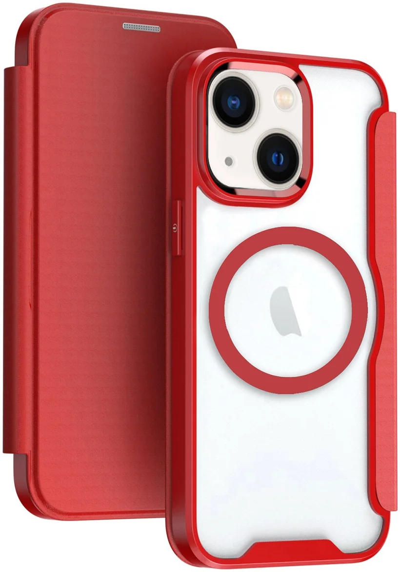 Apple iPhone 13 / 14 Hoesje met MagSafe Book Case Rood afbeelding 1