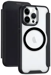 Apple iPhone 13 Pro Max Hoesje met MagSafe Book Case Zwart afbeelding