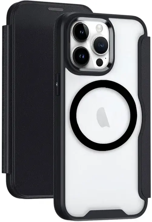 Apple iPhone 14 Pro Hoesje met MagSafe Book Case Zwart afbeelding 1
