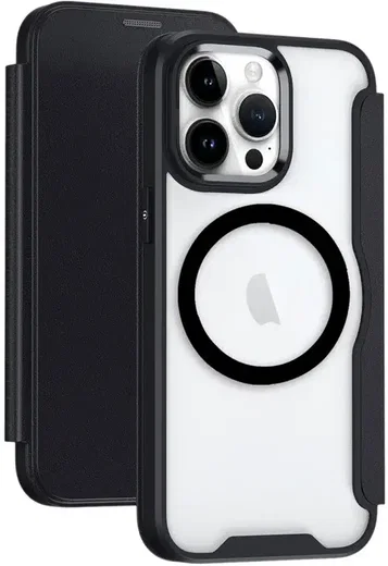 Apple iPhone 14 Pro Hoesje met MagSafe Book Case Zwart afbeelding 1