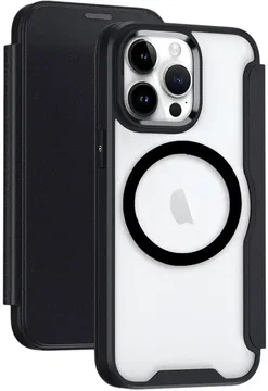 Apple iPhone 14 Pro Hoesje met MagSafe Book Case Zwart