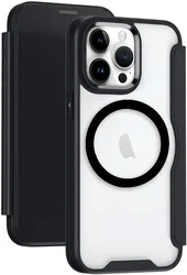 Apple iPhone 14 Pro Max Hoesje met MagSafe Book Case Zwart afbeelding