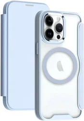 Apple iPhone 14 Pro Max Hoesje met MagSafe Book Case Blauw afbeelding