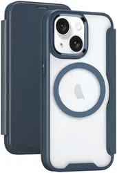 Apple iPhone 15 Hoesje met MagSafe Book Case Blauw afbeelding