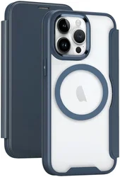 Apple iPhone 15 Pro Hoesje met MagSafe Book Case Blauw afbeelding