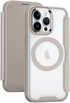 Apple iPhone 15 Pro Hoesje met MagSafe Book Case Khaki