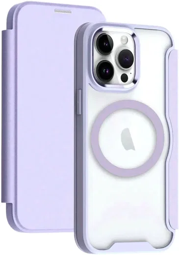 Apple iPhone 15 Pro Max Hoesje met MagSafe Book Case Paars afbeelding 1