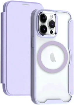 Apple iPhone 15 Pro Max Hoesje met MagSafe Book Case Paars
