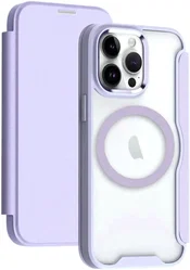 Apple iPhone 15 Pro Max Hoesje met MagSafe Book Case Paars afbeelding