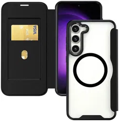 Samsung Galaxy S23 Hoesje met MagSafe Book Case Zwart afbeelding