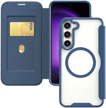Samsung Galaxy S23 Plus Hoesje met MagSafe Book Case Blauw