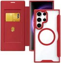 Samsung Galaxy S23 Ultra Hoesje met MagSafe Book Case Rood